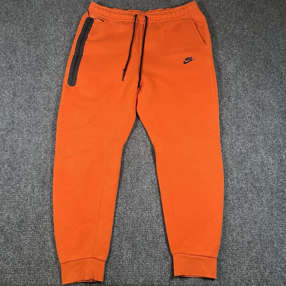 Nike Tech Fleece Jogger Orange Set Mens XXL Hooded Zip Jacket XL Jogger Pants - Picture 9 of 15